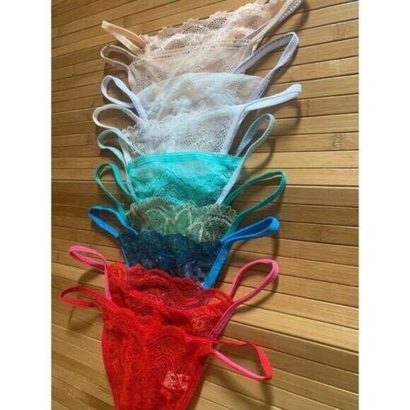 NEW Women’s 9 Pair Lace G-String Thong Set XS/S - Picture 2 of 10